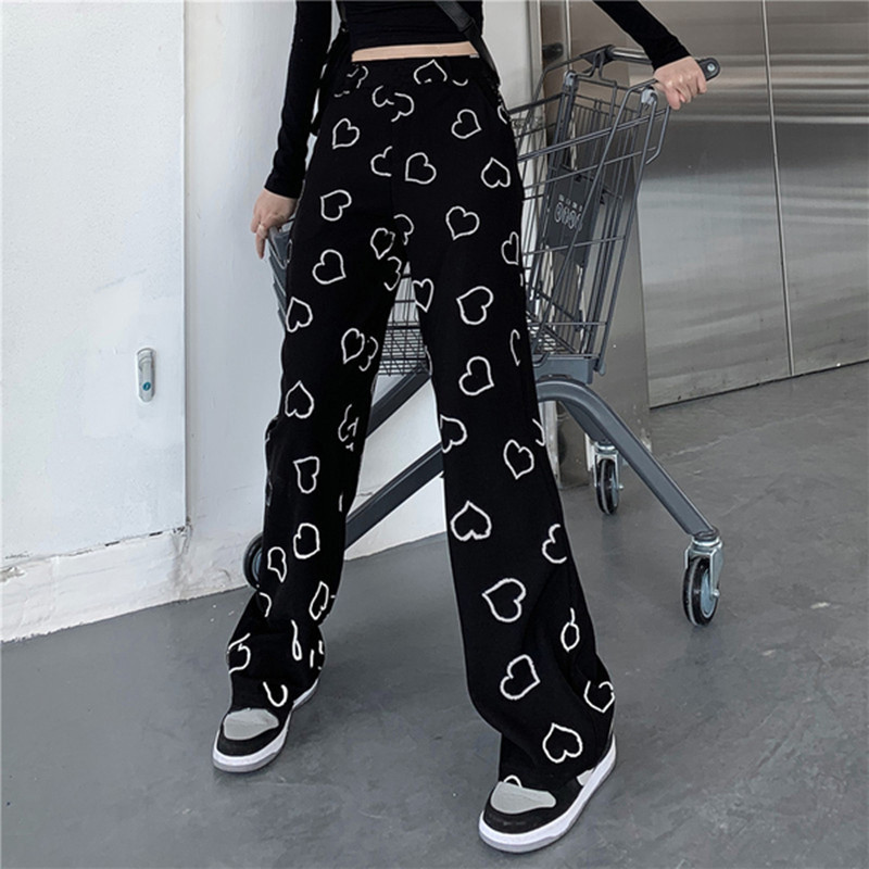 Title 2, Ins High Waist Wide Student Casual Pants