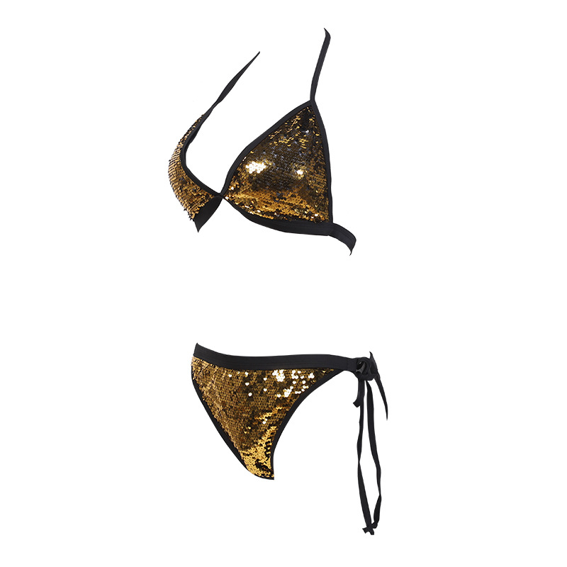 Title 4, Triangle flash diamond breathable bikini