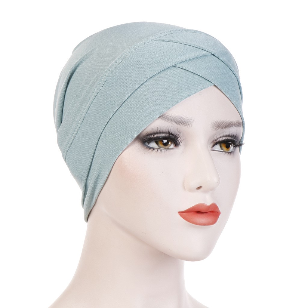 Sun Protection Home Mom Cap Hood Set Wrap Head Hat Mint Green - Shop at LoveMi