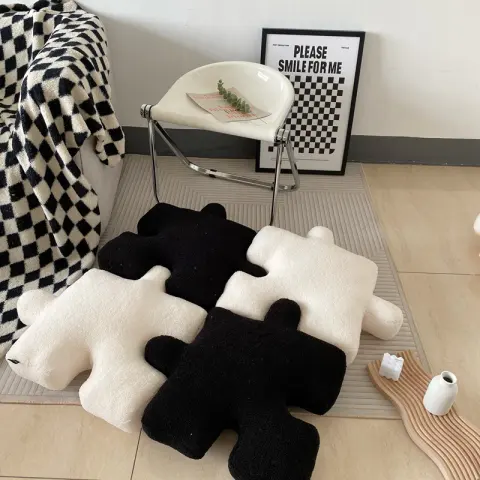 Fashion Stuffed Creative Puzzle Shaped Pillow Modern Spliceable Cushion