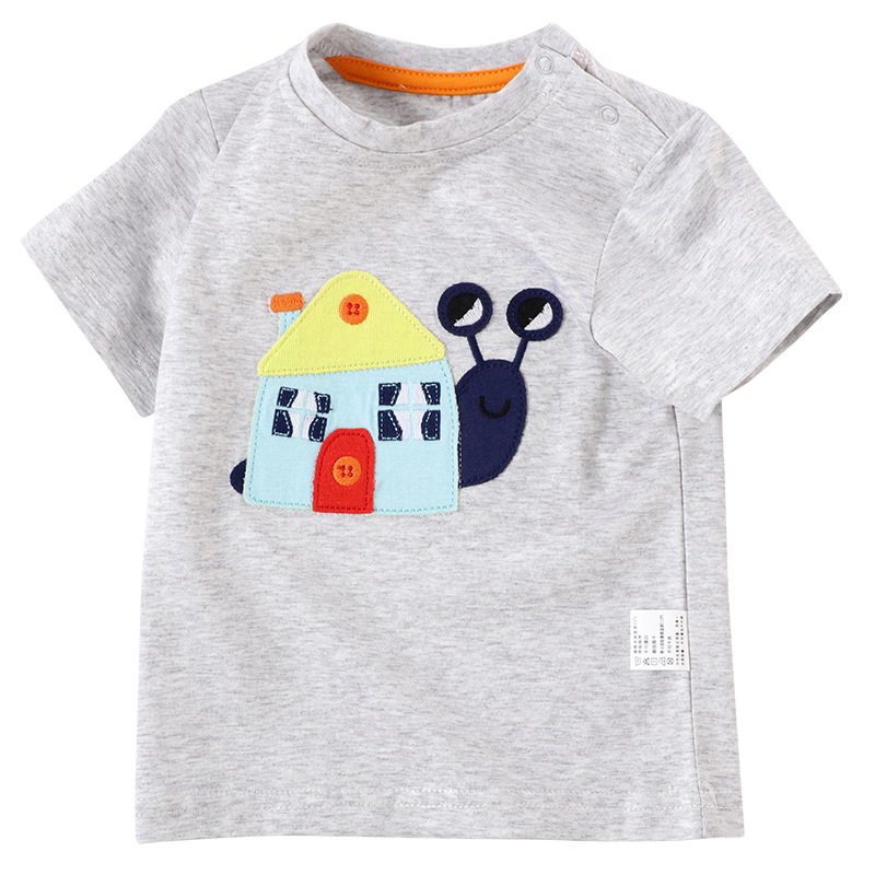 Title 1, Baby-T-Shirt mit Cartoon-Muster und Naht, kurzä...