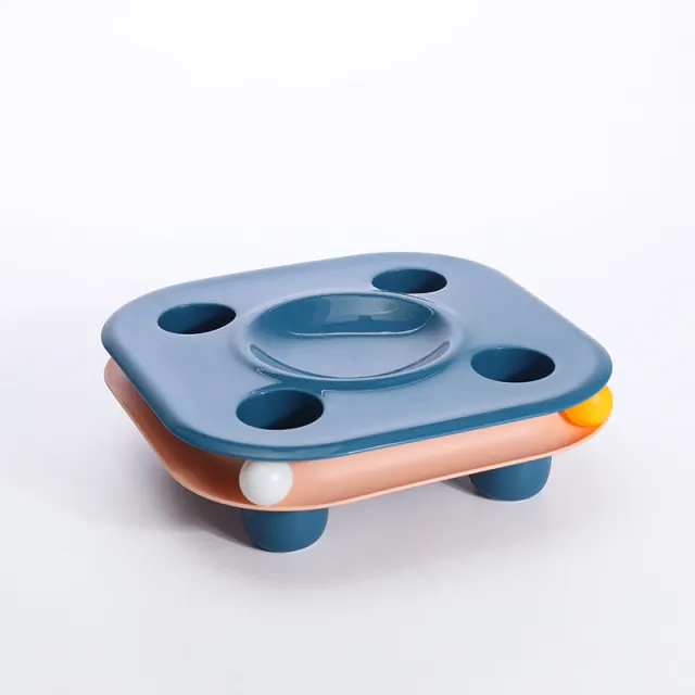 Multifunctional Cat Food Bowl Kitten Track Toy Blue - Shop at LoveMi