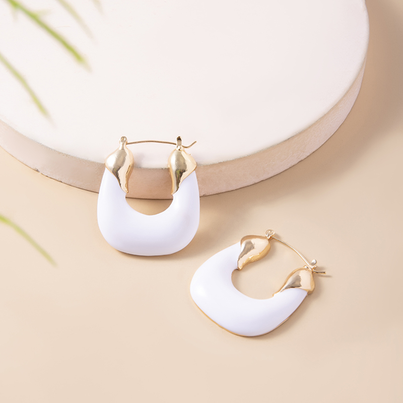 Irregular U Shape Hoop Earrings For Women