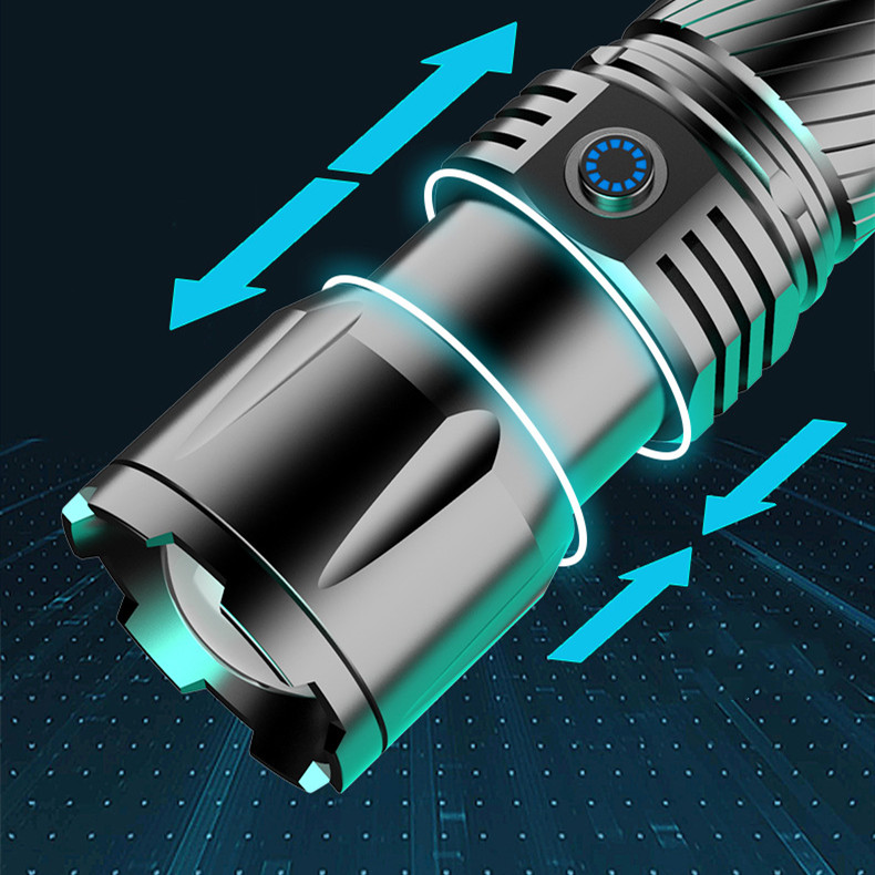 Aluminum Alloy White Laser Strong Light Flashlight Charging Bright Long Distance