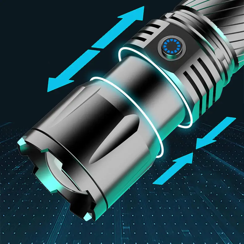 Aluminum Alloy White Laser Strong Light Flashlight Charging Bright Long Distance