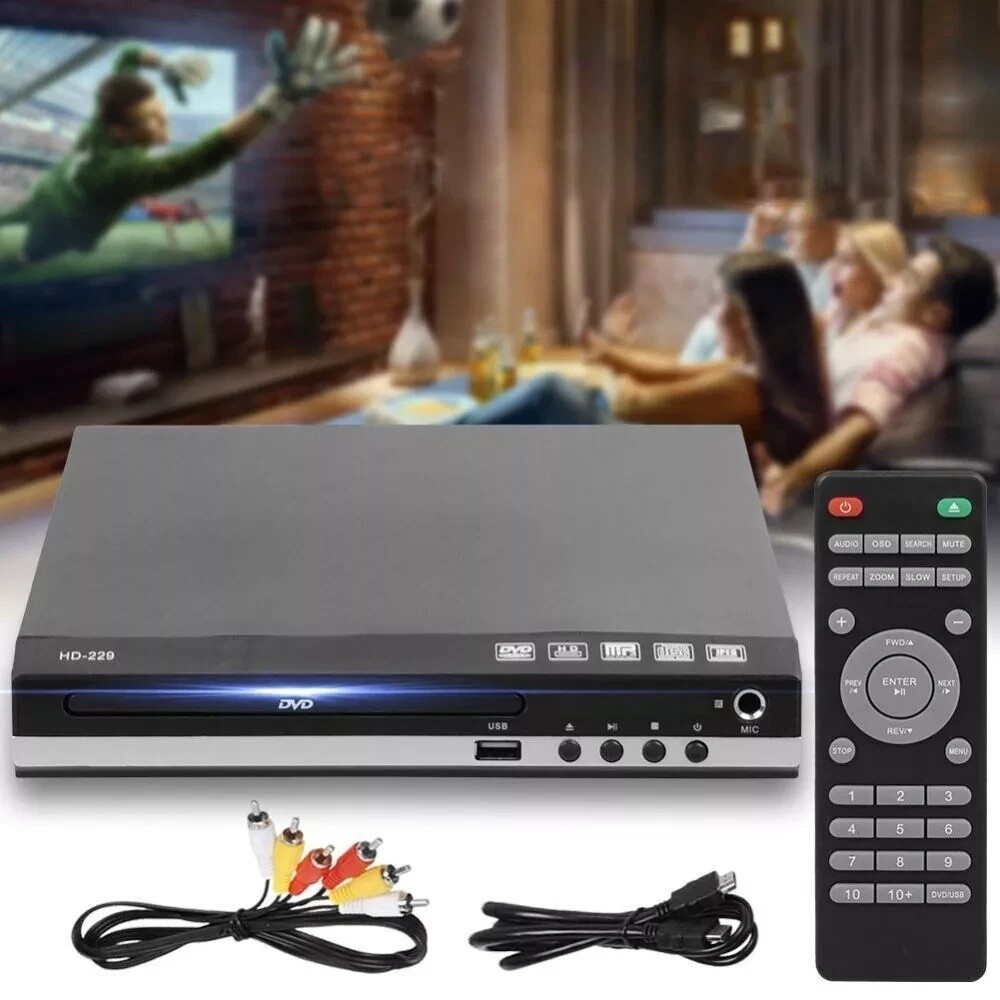 DVD Player Region Free With Remote Control USB Multi Region & HD-MI AV Cable UK