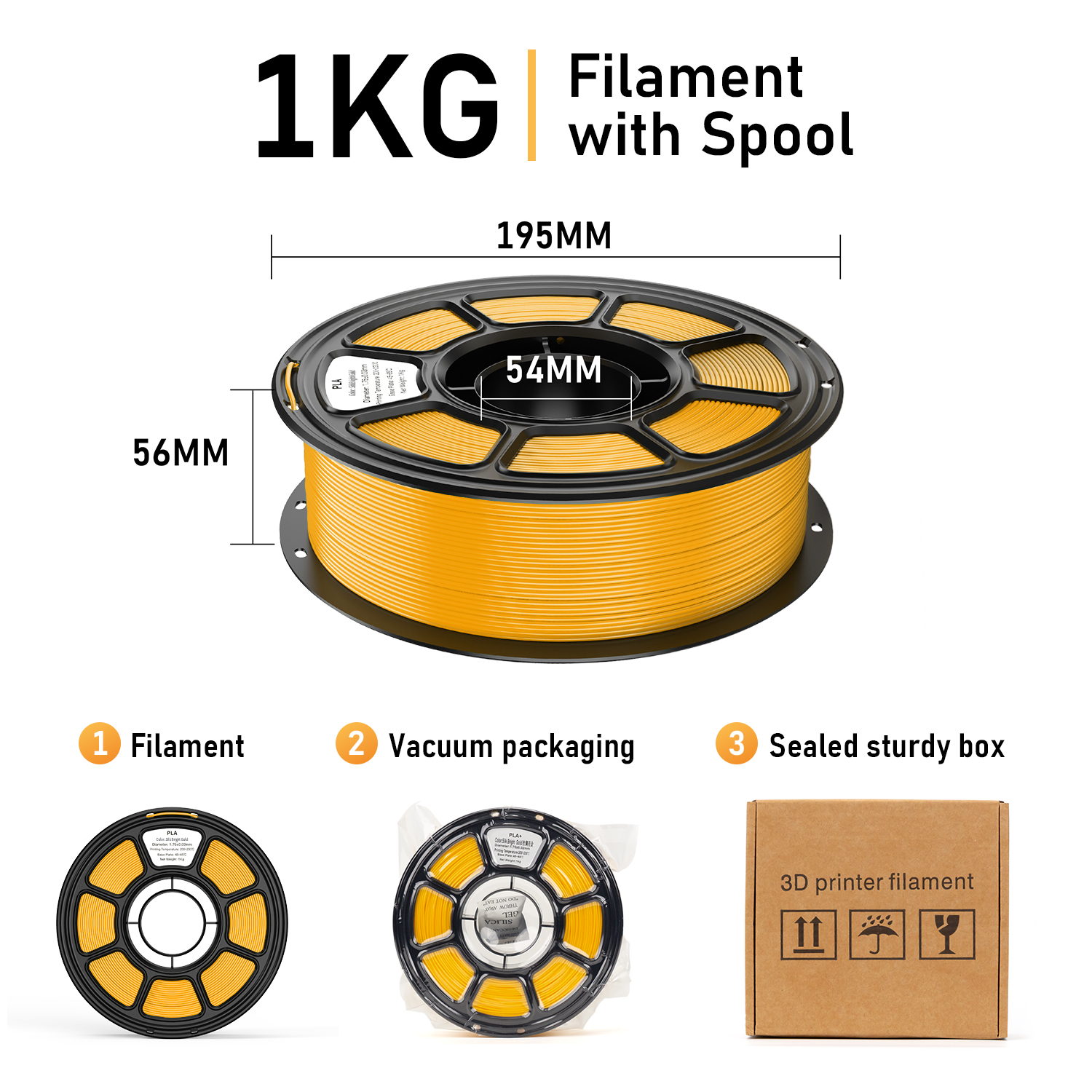 Silk PLA Filament 1.75mm, 1.1kg Spool, Glossy Shiny Finish, Smooth Printing 3D Printer Filament 6
