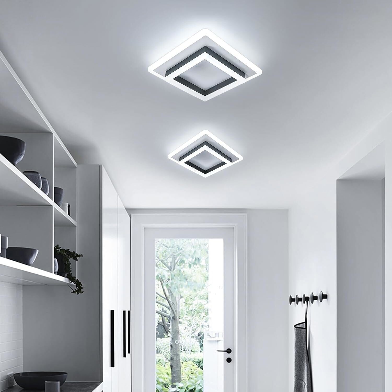 30W Ceiling Light Modern Square LED Cool White Chandelier For Living Room — image 2