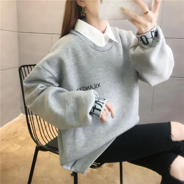 Fashion Women's Loose Plus Velvet Thick Sweater 6 Style L - Shop at LoveMi