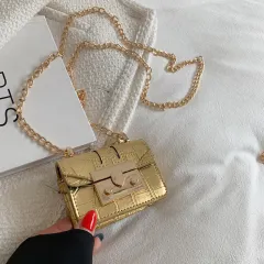 Fashion One Shoulder Crossbody Bag - Gold - View 1