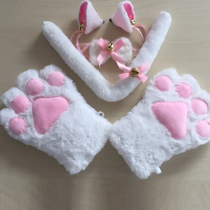 Cartoon Gloves Show Cat Paws Props