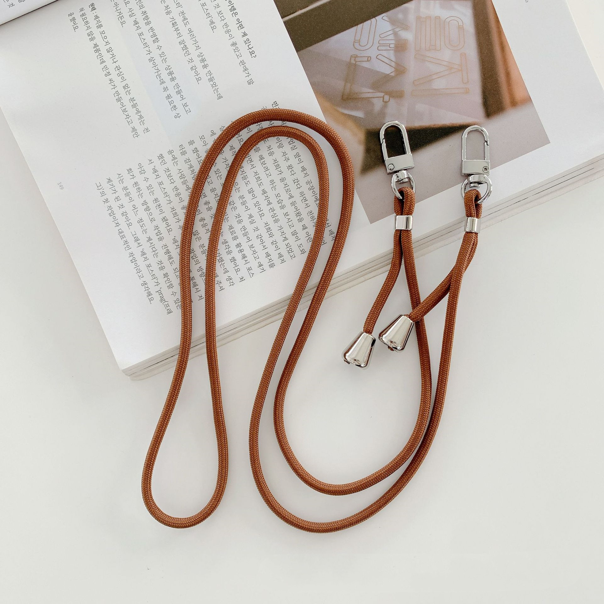 Brown lanyard