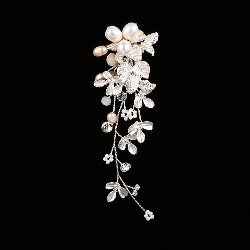 Freshwater Pearl Earrings Handmade Leaves