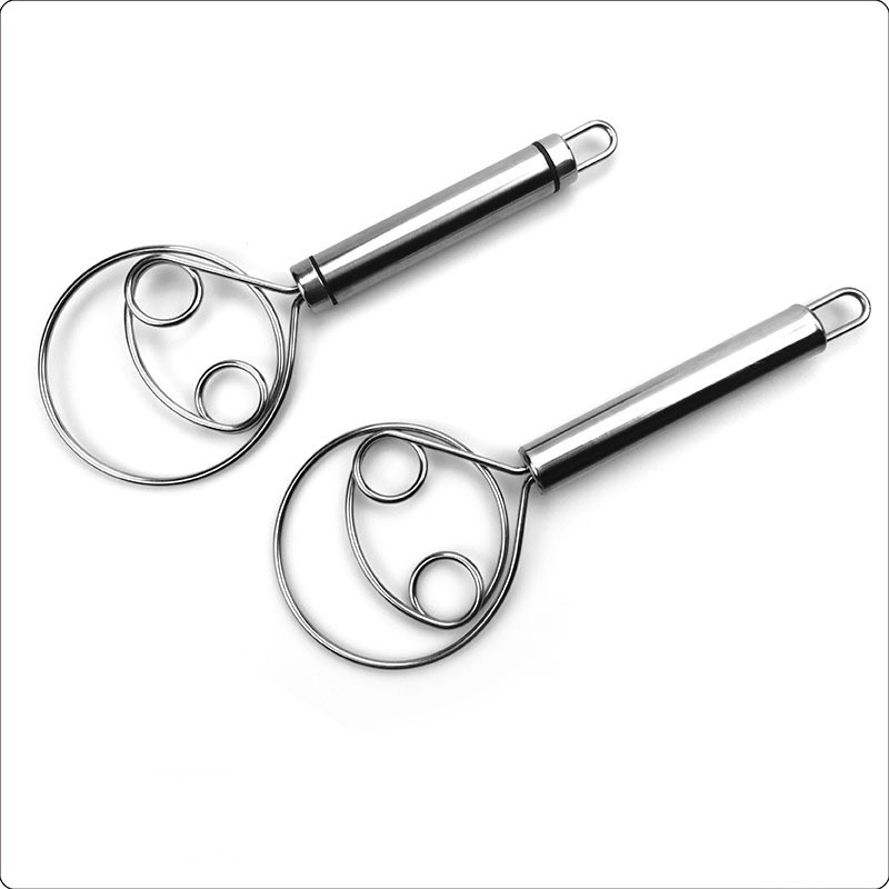 Stainless Steel Whisk Flour Coil Stirrer Egg-Beater Stick Baking Tool Hand Whisk Egg Mixer Blender Cake Baking Kitchen Tool