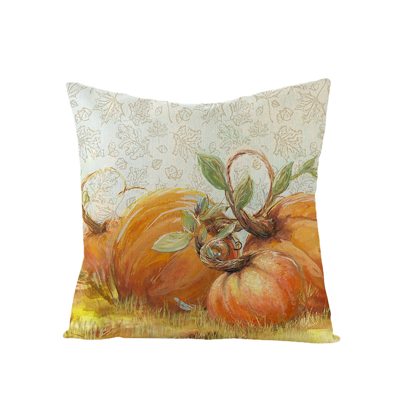 Linen Cushion Office Sofa Cushion Cover (1 Style-45x45cm)
