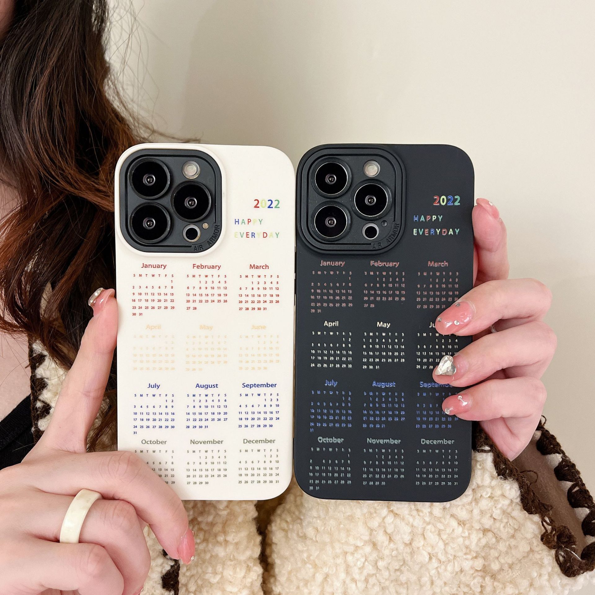 Funda de silicona para celular con calendario creativo todo incluido