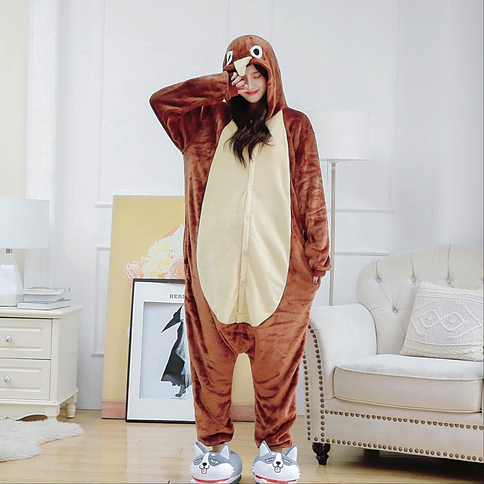 Title 7, Autumn and winter flannel cartoon nightwear