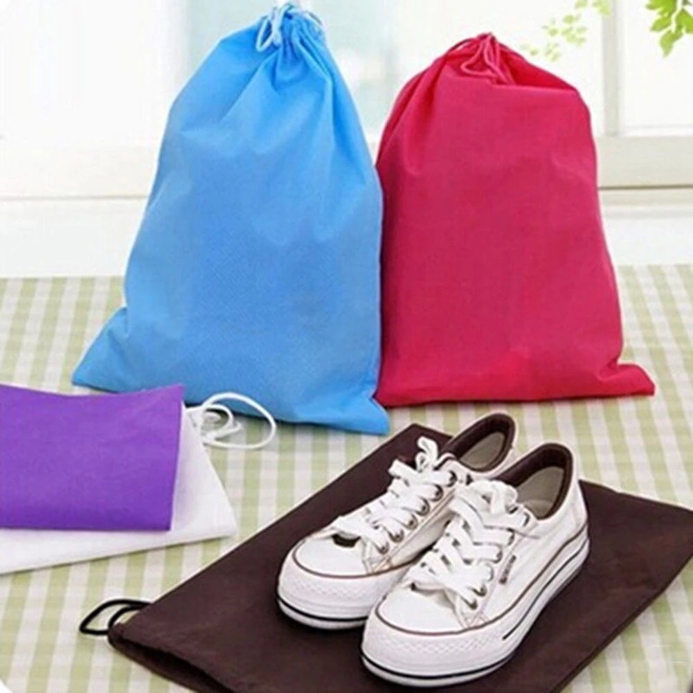 5PCS Non-woven Storage Bag Reusable Tote Drawstring Storage - Image 9