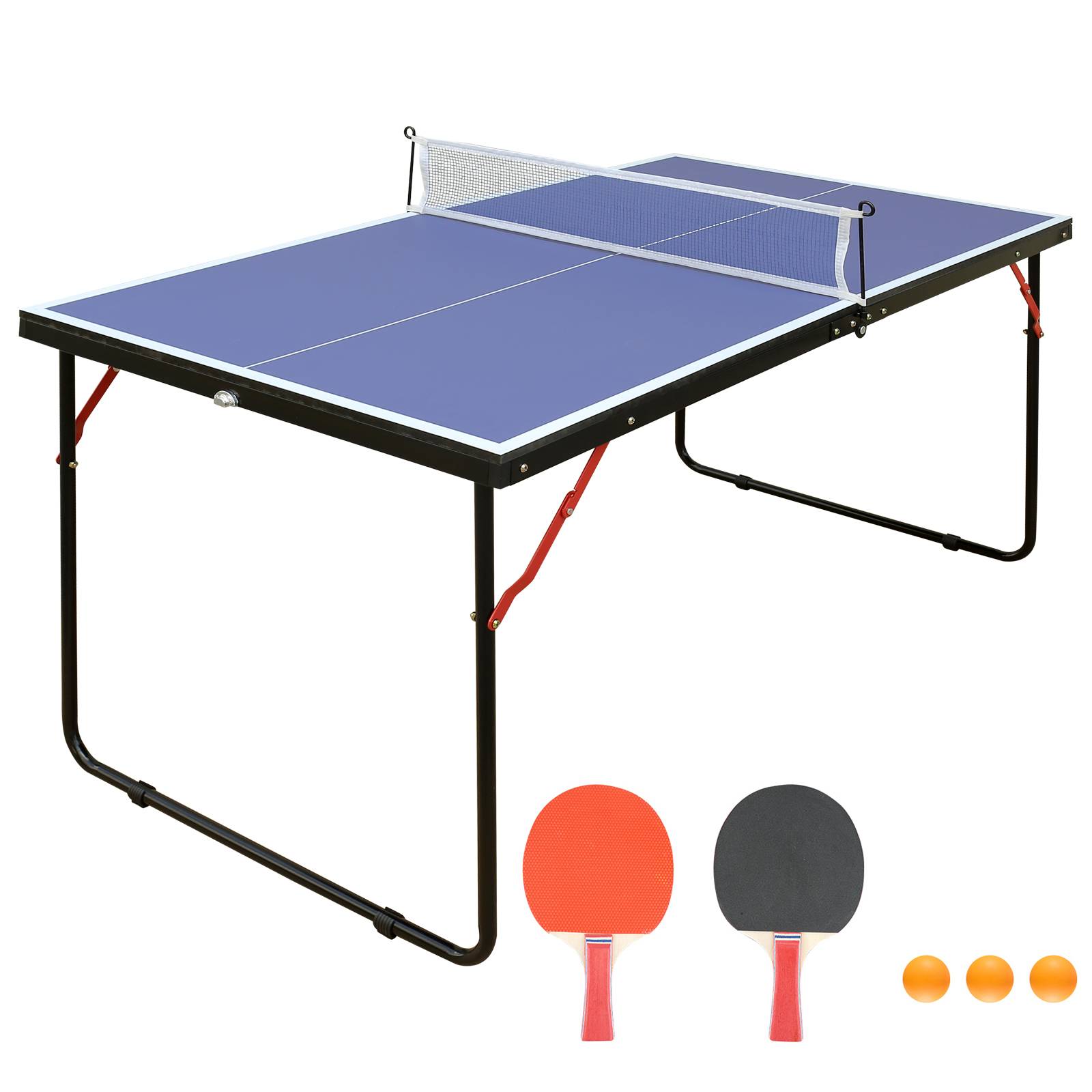 Tennis Table Portable Ping Pong Table Set With Net And 2 Ping Pong Paddles - Picture 8 of 8