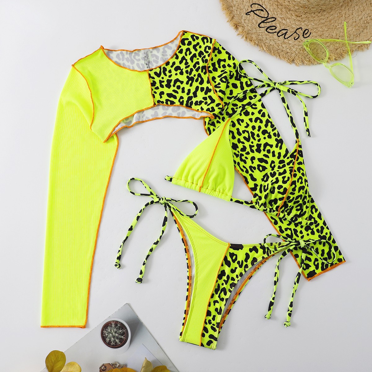 Fluorescent yellow leopard