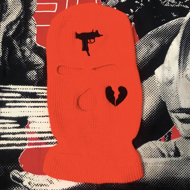Embroidered Acrylic Three hole Ski Mask Orange - Shop at LoveMi