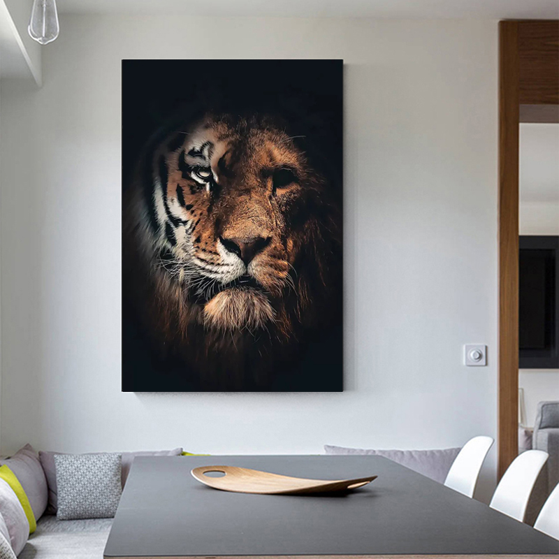 African Wild Tiger Animal Canvas Painting Poster