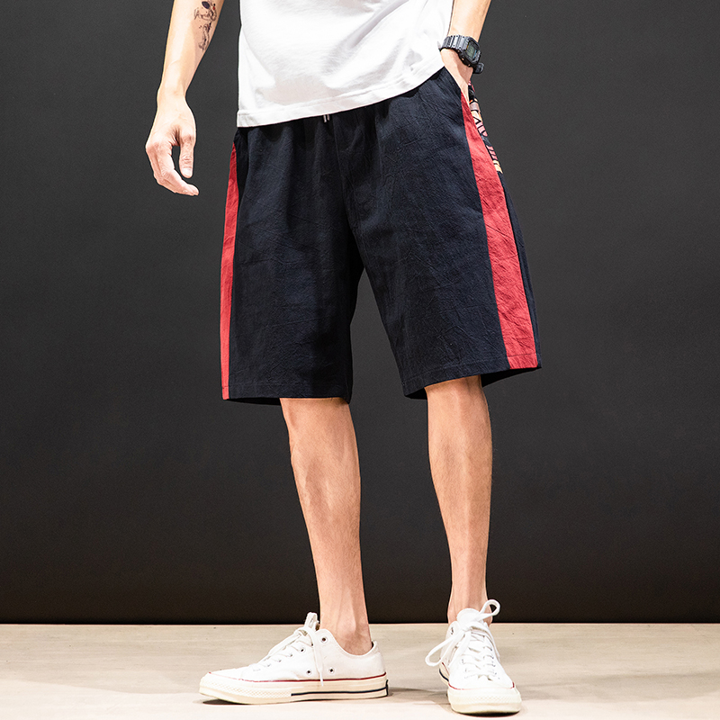 Chinese Style Loose Straight-leg Pants Mid-waist Sports