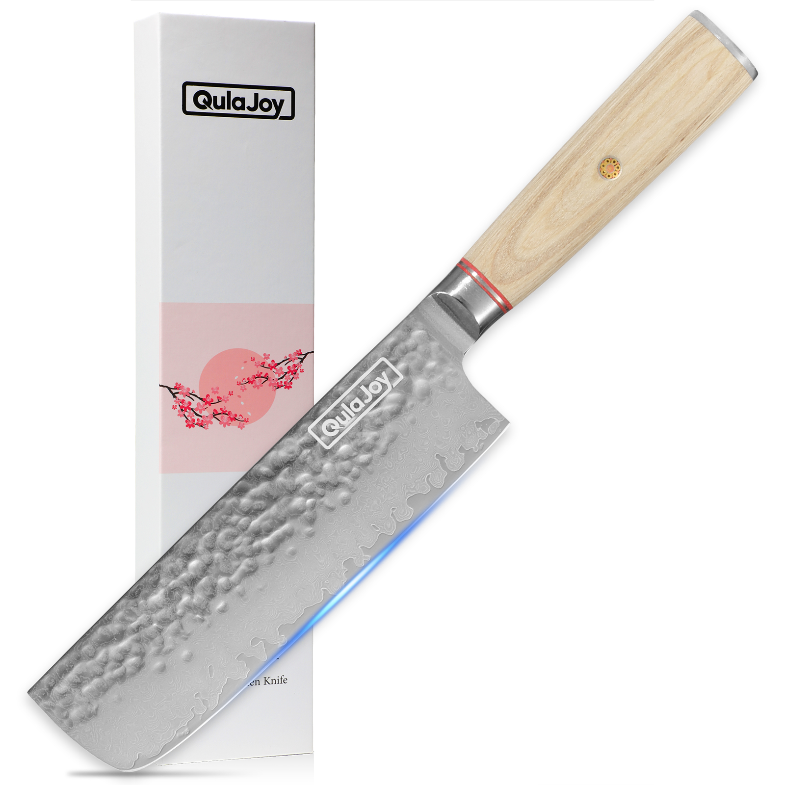 Qulajoy Nakiri Knife 6.9 Inch, Professional Vegetable Knife Japanese Kitchen Knives 67-Layers Damascus Chef Knife, Cooking Knife For Home Outdoor With Ergonomic Wood Handle.