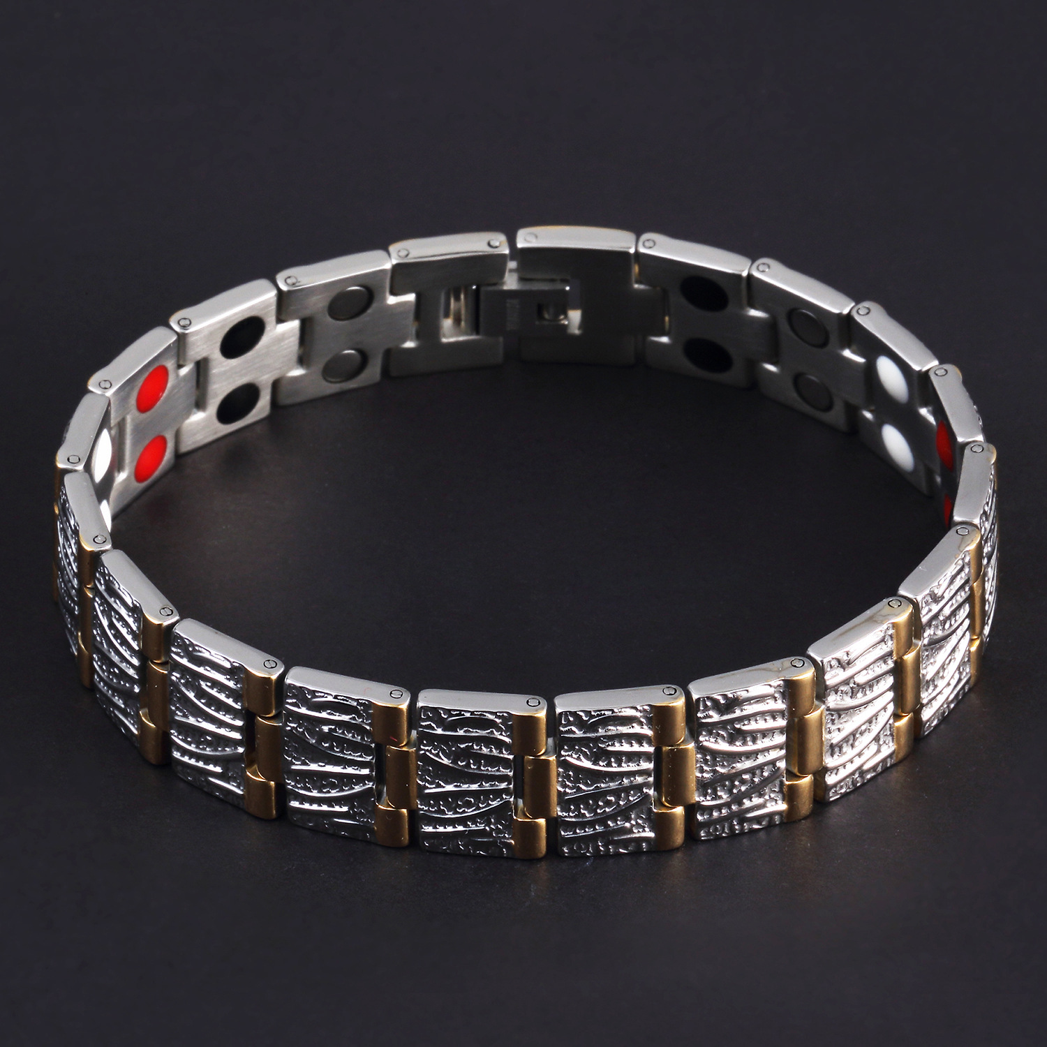 European And American Fashion Double Row Magnetic Stone Energy Bracelet