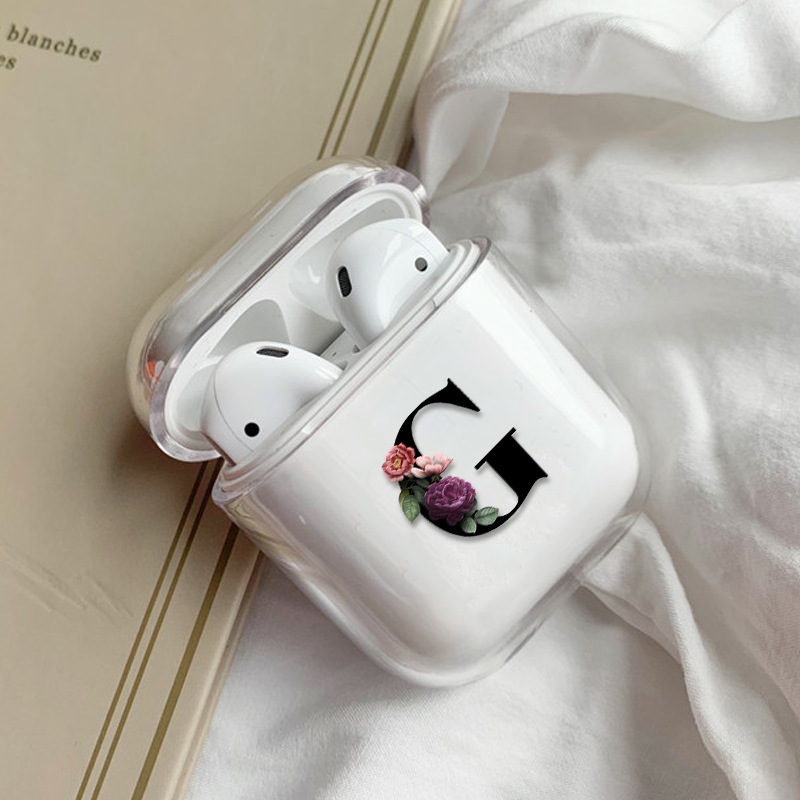 Compatible with Apple, English Alphabet Earphone Protective Cover PC Hard Shell Cute Transparent - Image 12