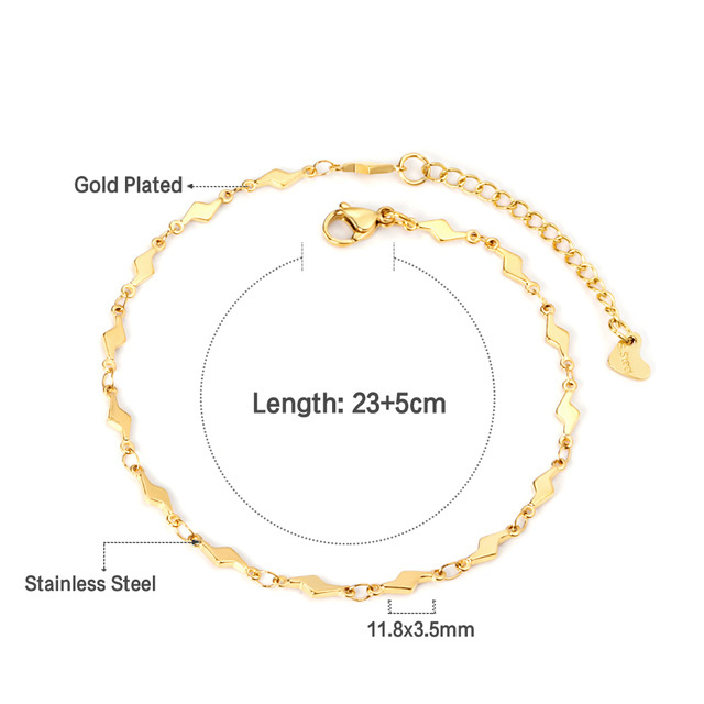 Title 1, Stainless Steel Anklet Chain Foot Ornaments Fem...