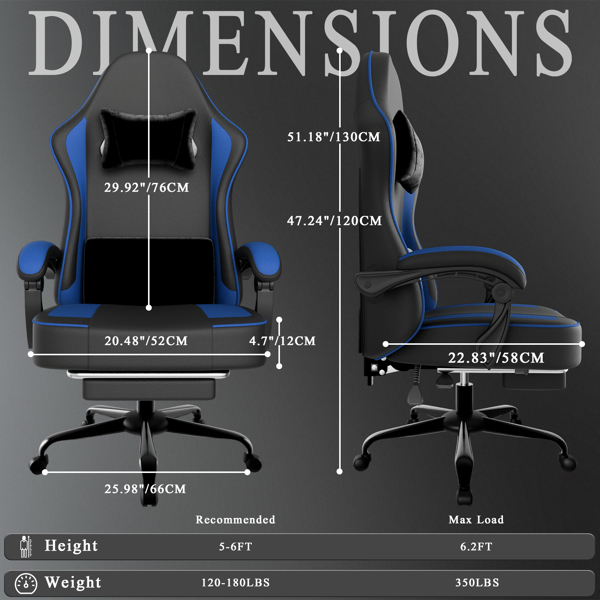 Chaise de jeu avec coussin à ressorts ensachés et repose-pieds – Image 7