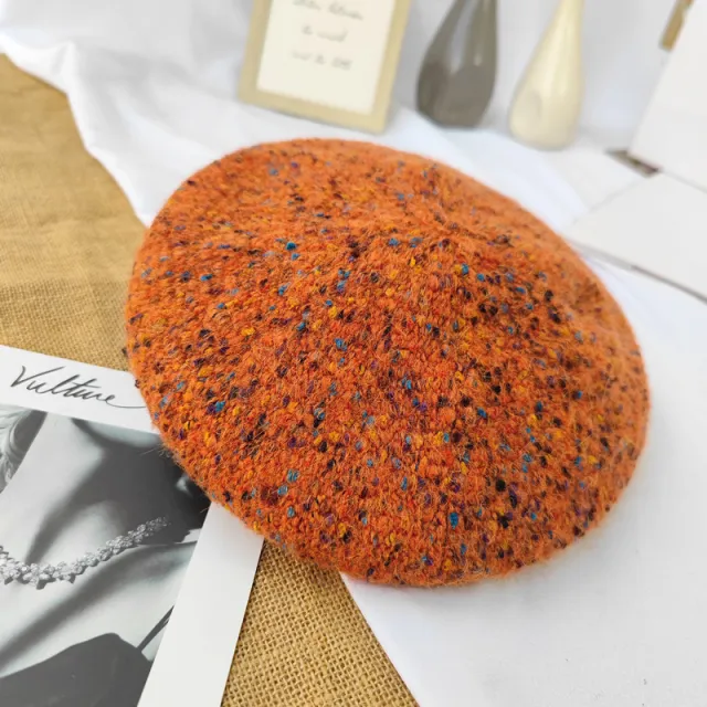Fashionable Versatile Artist Hat Vintage Pumpkin Orange - Shop at LoveMi