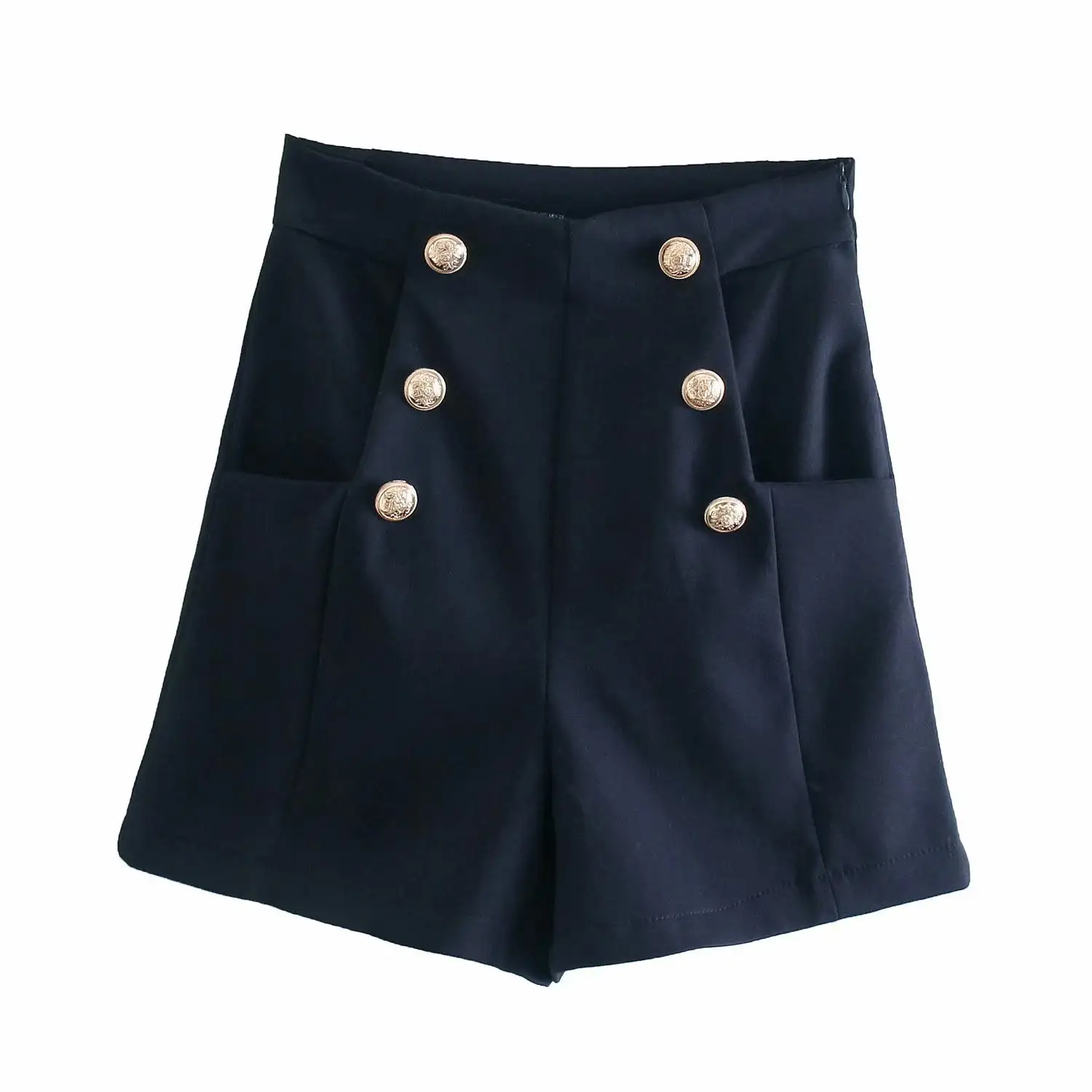 Women's Double Front Slim Fit Blazer Button Shorts