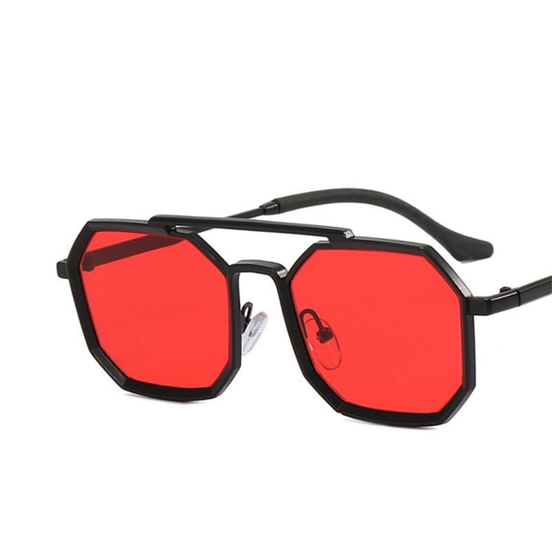 Title 15, Ins Retro Polygonal Double Bridge Sunglasses