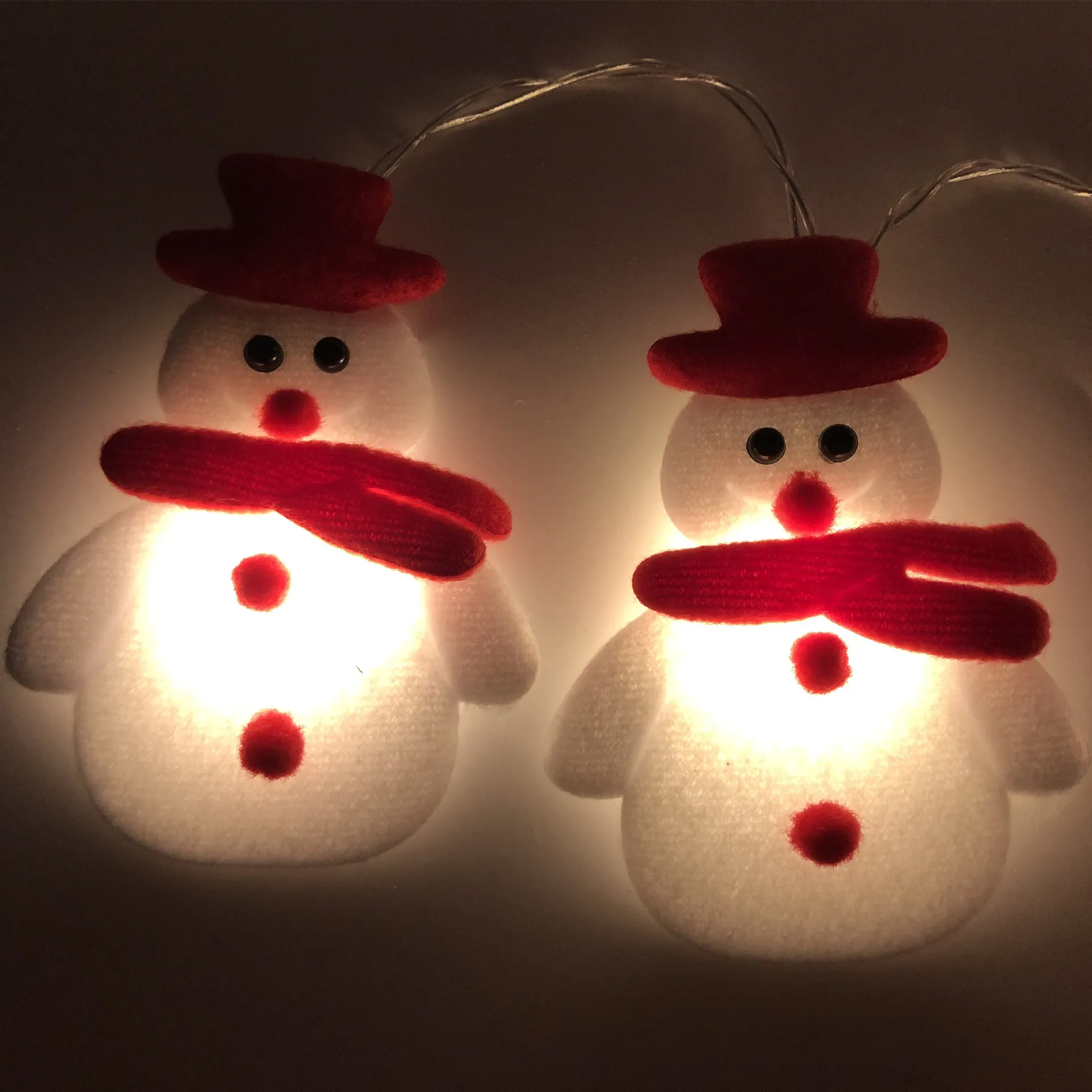 Christmas Plush Snowman Light String Christmas Tree Pendant LED Holiday Party Decoration Lantern – image 5