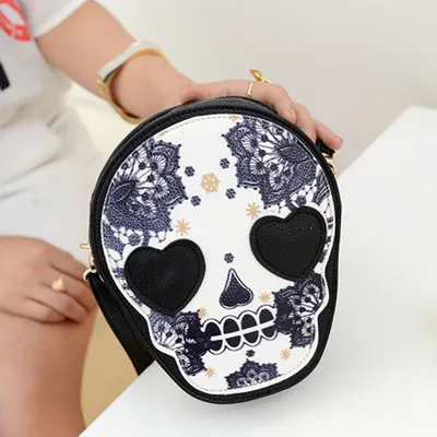 Trending Korean Version Of The Skull Shoulder Bag New Fashion Handbags White - Shop at LoveMi
