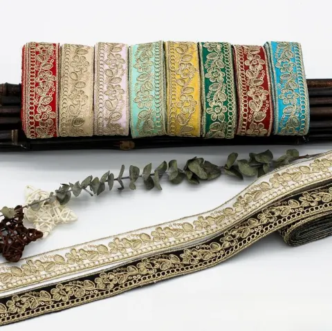 New 3cm Wide 10 Colors Ethnic Style Laciness Chiffon