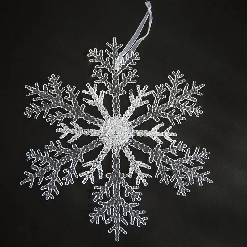 Christmas Decoration Acrylic Transparent Snowflake Tree Pendant