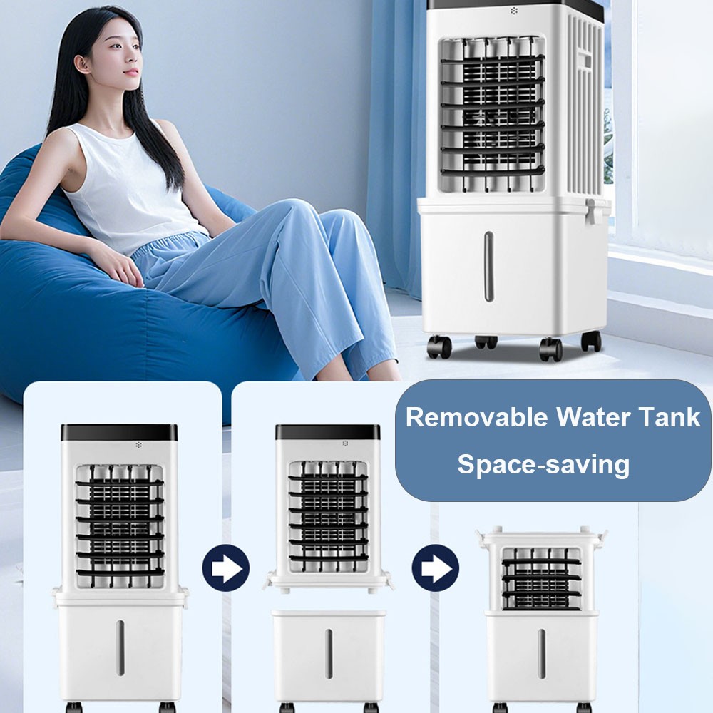 12L Portable Cooler Air Conditioning Unit Fan Humidifier W Remote Control 3 Gear