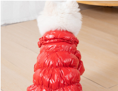 Dog down jacket red