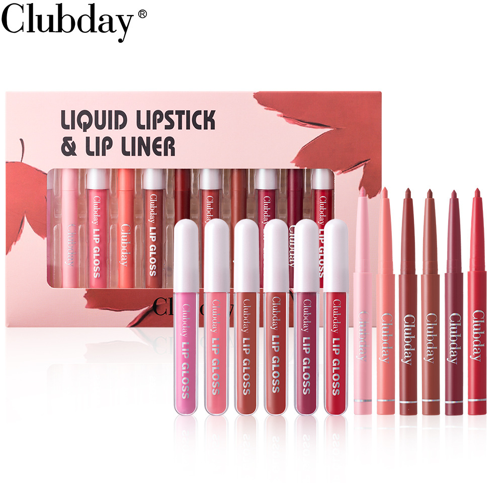 Durable Velvet Matte Lip Glaze Mist Surface Hook Line Lip Pen 6plus6 Combination Set Easy To Color Lipstick Pen — foto 5