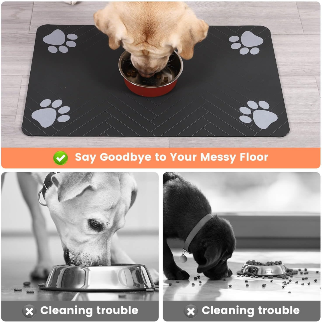 Pet Feeding Mat Absorbent Pet Placemat For Food And Water Bowl With Waterproof Rubber Backing Quick Dry Water Dispenser Mat For Dog And Cat thumbnail 8