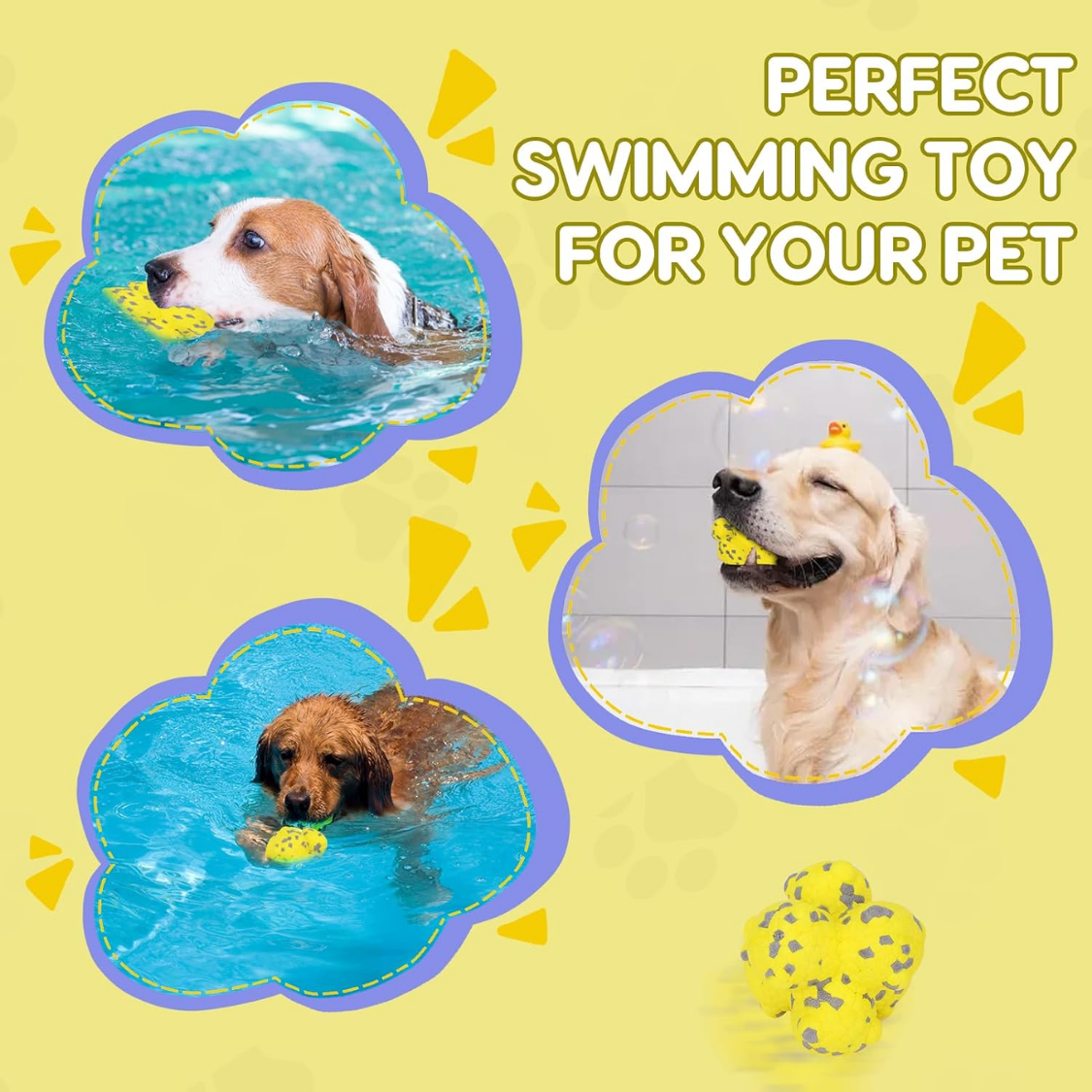 Dog Spike Ball Toy Tough ETPU Interactive Chew Ball For Aggressive Chewers Floating Fetch Ball Teeth Cleaning Puppy & Dog Toy Compatible With Ball Launcher — foto 2