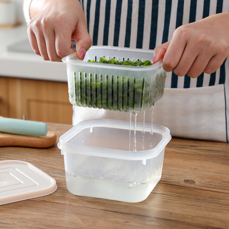 Household Kitchen Onion Ginger Garlic Fruit Drained Fresh-keeping Sealed Box