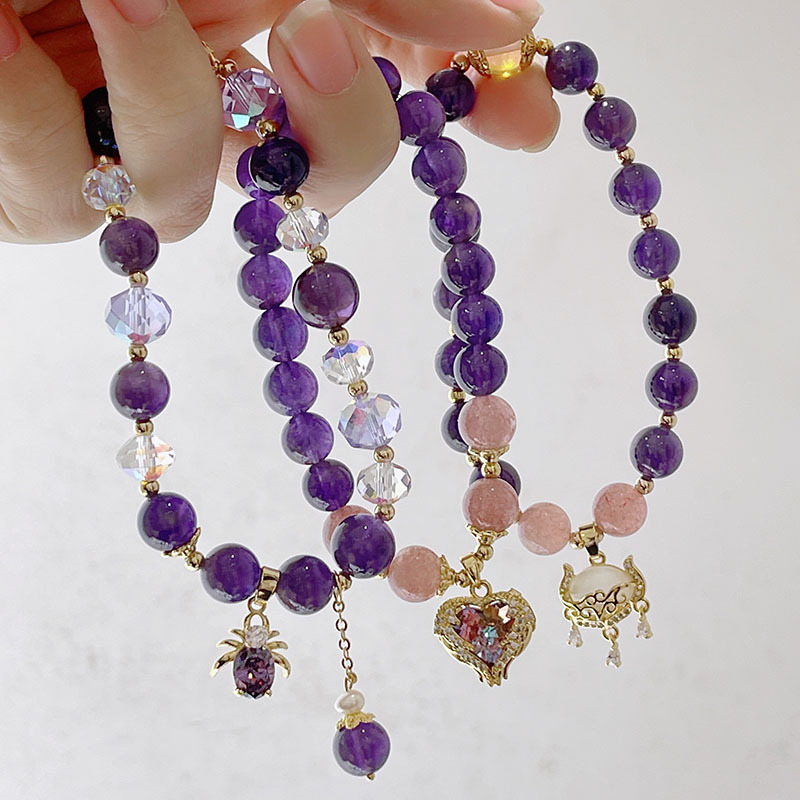 Women's Amethyst Bracelet Fortune-telling Wisdom Crystal