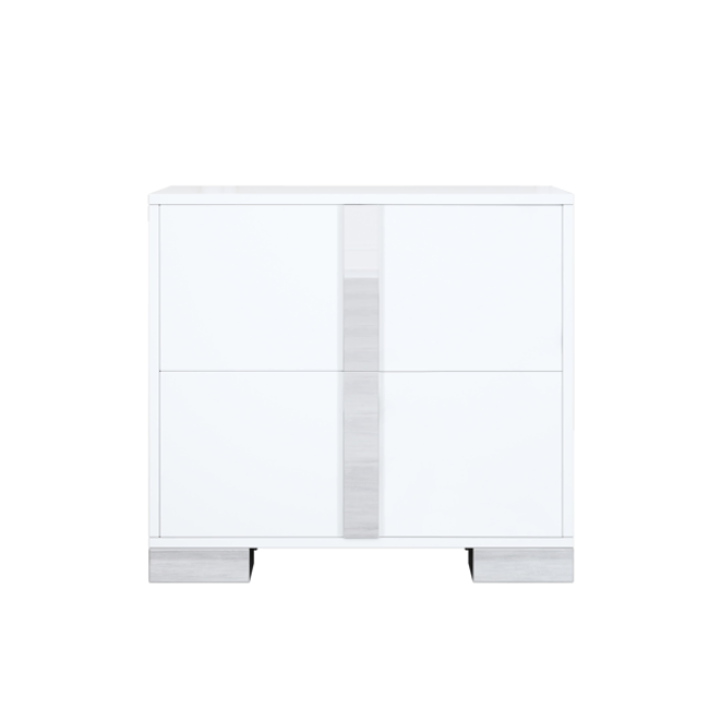 Elegant Nightstand with Metal Handle β photo 5