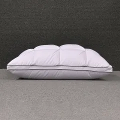 White Goose Down Cotton Single Household Sleep Aid Pillow - White - View 1