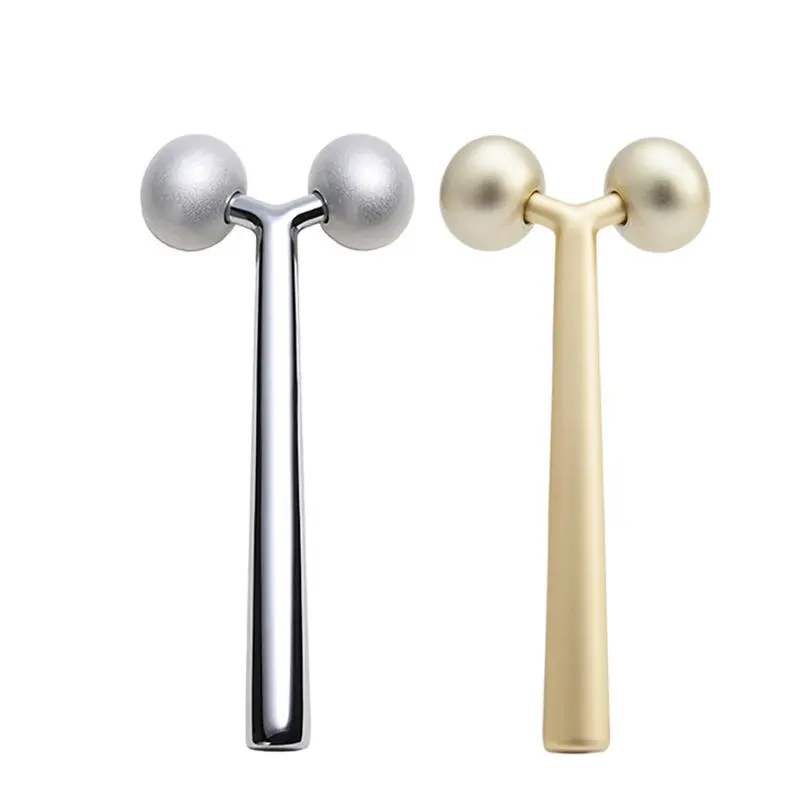 Handheld Y-shaped 3D Facial Roller Massager