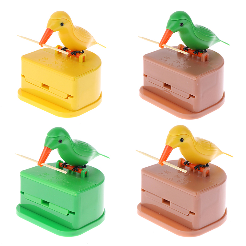 Title 3, Small Bird Toothpick Box Push-type Plastic Cart...